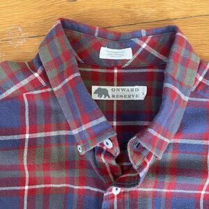 Onward Reserve - Men's Tailored lightweight flannel buttondown shirt - Large / L